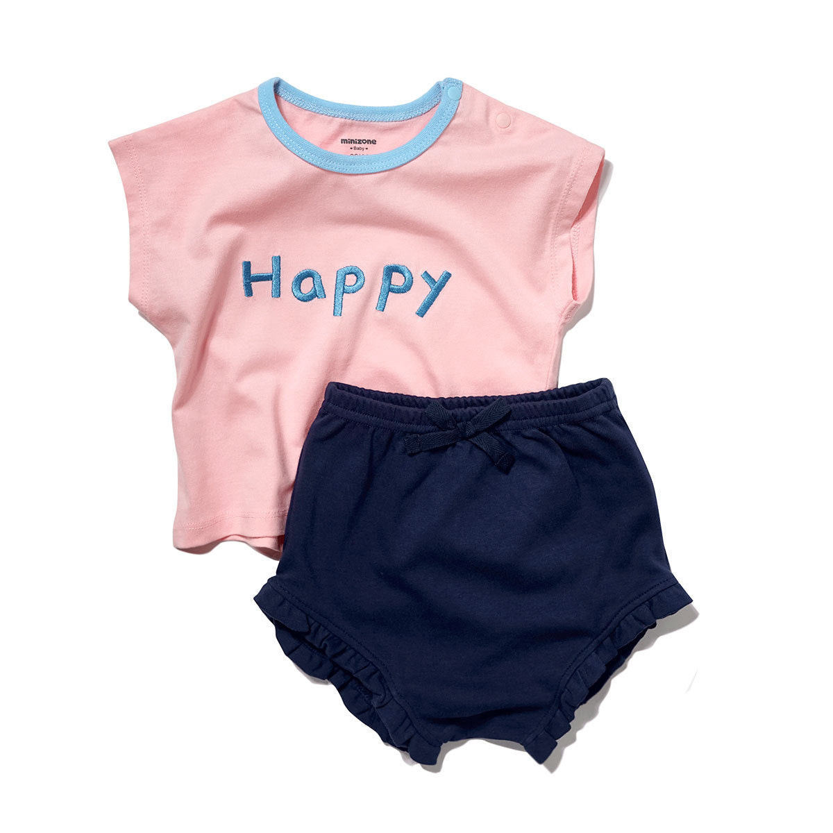 Minizone Girls Suit Baby Shorts Baby Western Fashion Two-piece Suit