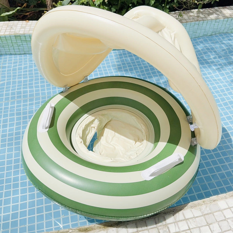 Swimming Ring Boat Sun Shade Pedestal Ring Striped Water Equipment