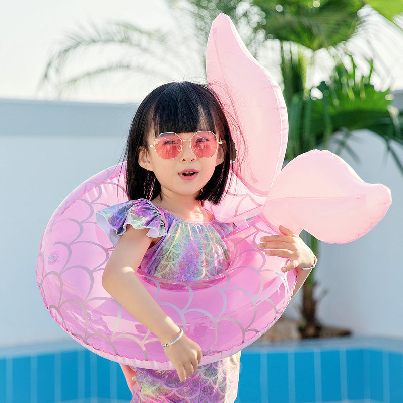 Children's Cute Inflatable Split Mermaid Swimming Ring