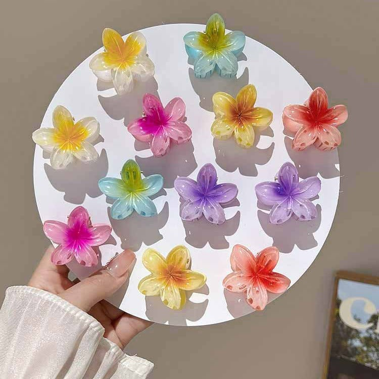 4cm Sweet Girl Plumeria Rubra Barrettes Female