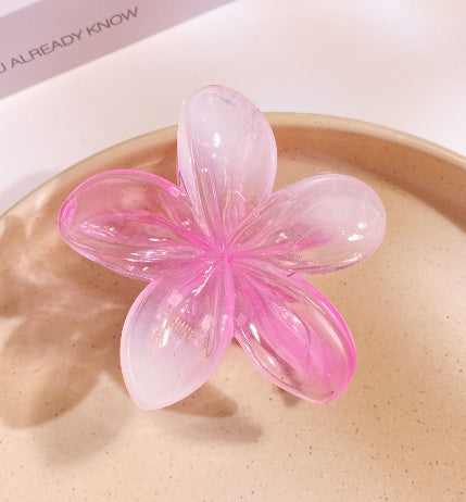 4cm Sweet Girl Plumeria Rubra Barrettes Female
