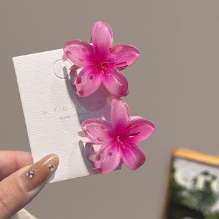 4cm Sweet Girl Plumeria Rubra Barrettes Female