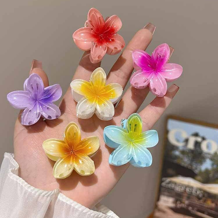 4cm Sweet Girl Plumeria Rubra Barrettes Female