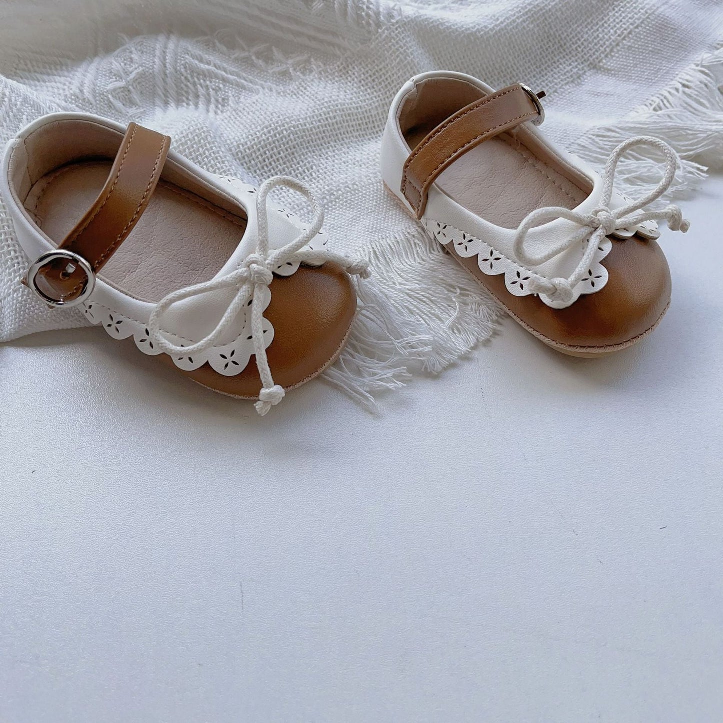 Summer Baby Girl Shoelace Bow Toddler Soft-Sole Anti-Slip Walking Shoes-5